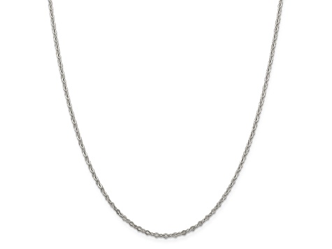 Sterling Silver 2.25mm Fancy Rolo Chain Necklace