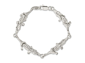 Sterling Silver Alligator Bracelet