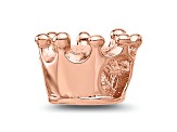 14K Rose Gold Over Sterling Silver Princess Crown Bead