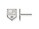 Rhodium Over Sterling Silver NHL Los Angeles Kings LogoArt Extra Small Post Earrings