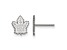 Rhodium Over Sterling Silver NHL Toronto Maple Leafs LogoArt Extra Small Post Earrings