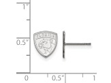 Rhodium Over Sterling Silver NHL Nashville Predators LogoArt Extra Small Post Earrings