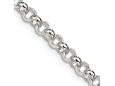 Sterling Silver 4mm Rolo Chain Necklace