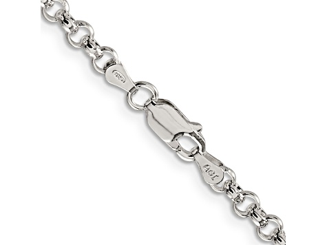 Sterling Silver 4mm Rolo Chain Necklace