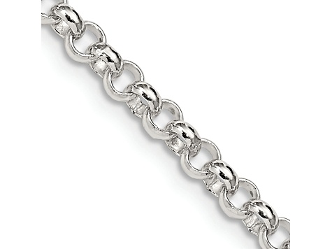 Sterling Silver 4mm Rolo Chain Necklace