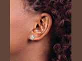 Sterling Silver Polished Flower Post Earrings