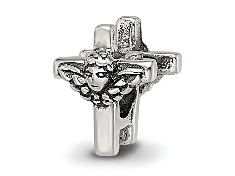 Sterling Silver Angel Cross Bead