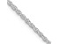 Rhodium Over Sterling Silver 1.3mm Loose Rope Chain Necklace