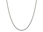 Sterling Silver 3mm Fancy Patterned Rolo Chain Necklace