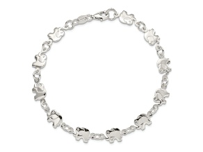 Sterling Silver Polished Elephant Bracelet
