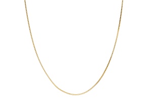 18K Yellow Gold Over 950 Sterling Silver  15" Fine Polished Box Chain Necklace