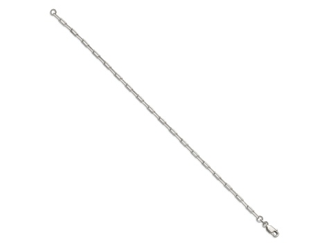 Sterling Silver 2.75mm Elongated Open Link Chain Bracelet