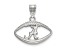 Rhodium Over Sterling Silver LogoArt University of Alabama Football Pendant