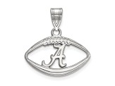 Rhodium Over Sterling Silver LogoArt University of Alabama Football Pendant