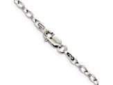 Sterling Silver 2.5mm Oval Fancy Rolo Chain Necklace