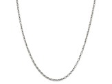 Sterling Silver 2.5mm Oval Fancy Rolo Chain Necklace