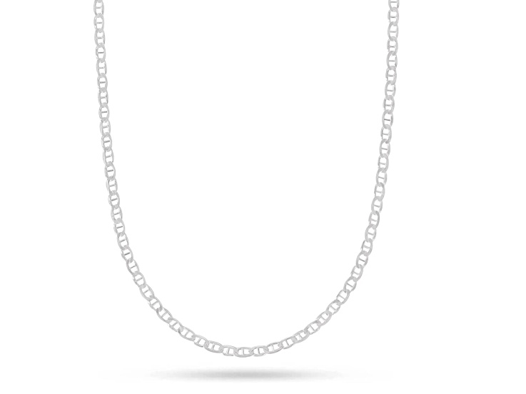 925 Sterling Silver 1.5mm Flat Marina Chain Necklace - 16