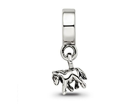 Sterling Silver Pony Dangle Bead