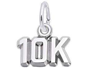 Silver 10K Race Charm