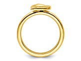 Sterling Silver Stackable Expressions Gold-plated Heart Ring