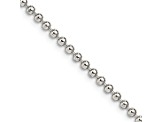 Sterling Silver 2mm Beaded Chain