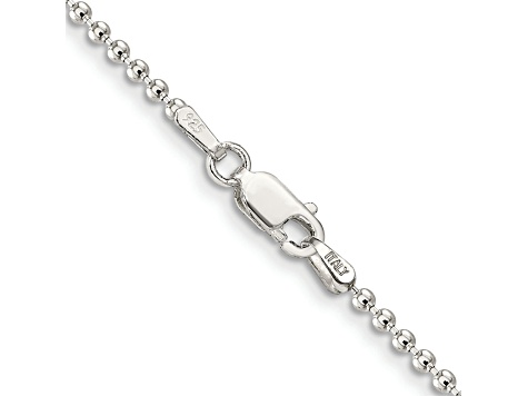 Sterling Silver 2mm Beaded Chain