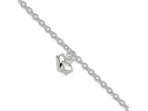 Sterling Silver Heart with 1.5-inch Extension Children's Bracelet