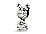 Sterling Silver Dog and Bone Bead