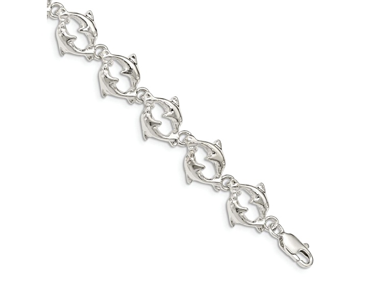 Sterling Silver Dolphins Bracelet