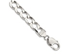 Sterling Silver 6.75mm Flat Open Curb Chain Bracelet