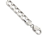 Sterling Silver 6.75mm Flat Open Curb Chain Bracelet