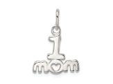 Sterling Silver Polished #1 MOM Charm