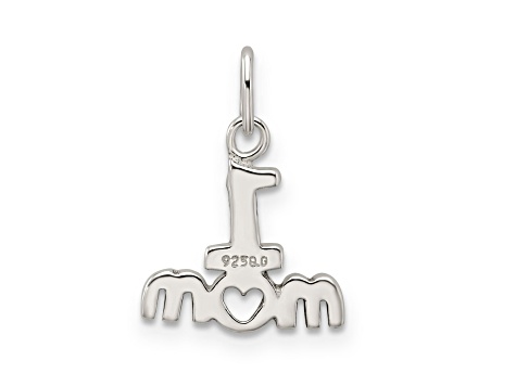 Sterling Silver Polished #1 MOM Charm