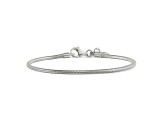 Sterling Silver Kids Round Snake Chain Bracelet With Lobster Clasp