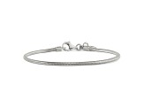 Sterling Silver Round Snake Chain Bracelet With Lobster Clasp