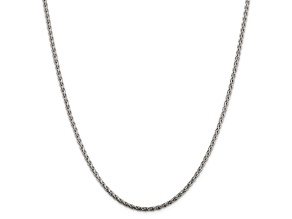 Sterling Silver 2mm Diamond-cut Spiga Chain Necklace