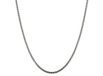 Sterling Silver 2mm Diamond-cut Spiga Chain Necklace