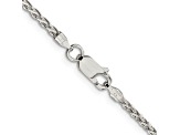 Sterling Silver 2mm Diamond-cut Spiga Chain Necklace