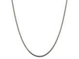 Sterling Silver 2mm Diamond-cut Spiga Chain Necklace