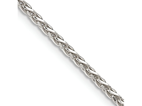 Sterling Silver 2mm Diamond-cut Spiga Chain Necklace