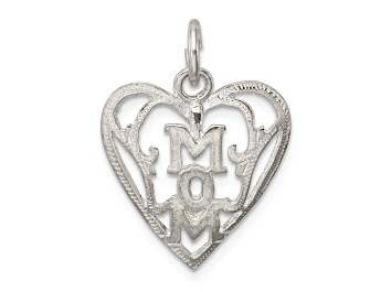 Picture of Sterling Silver Mom in Heart Pendant