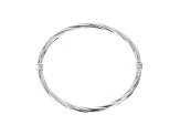 Sterling Silver 4 mm Twisted Oval Hinged Bangle