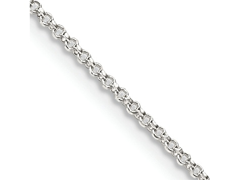 Sterling Silver Polished Rolo Chain Bracelet