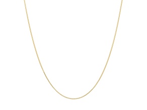 18K Yellow Gold Over Sterling Silver 18" Fine Polished Box Necklace