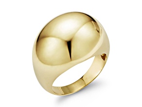 Sterling Statements 14K Yellow Gold Over Sterling Silver Bold Dome Ring