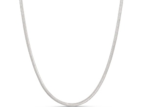 925 Sterling Silver 3mm Herringbone Chain Necklace - 18"