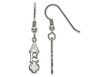 Rhodium Over Sterling Silver LogoArt Alpha Epsilon Phi Small Dangle Earrings
