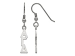 Rhodium Over Sterling Silver LogoArt Alpha Gamma Delta Small Dangle Earrings