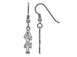 Rhodium Over Sterling Silver LogoArt Alpha Sigma Tau Small Dangle Earrings