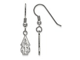 Rhodium Over Sterling Silver LogoArt Alpha Phi Small Dangle Earrings